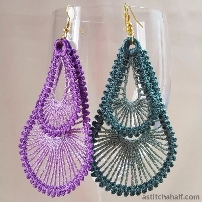 Freestanding Lace Lunar Loop Earrings