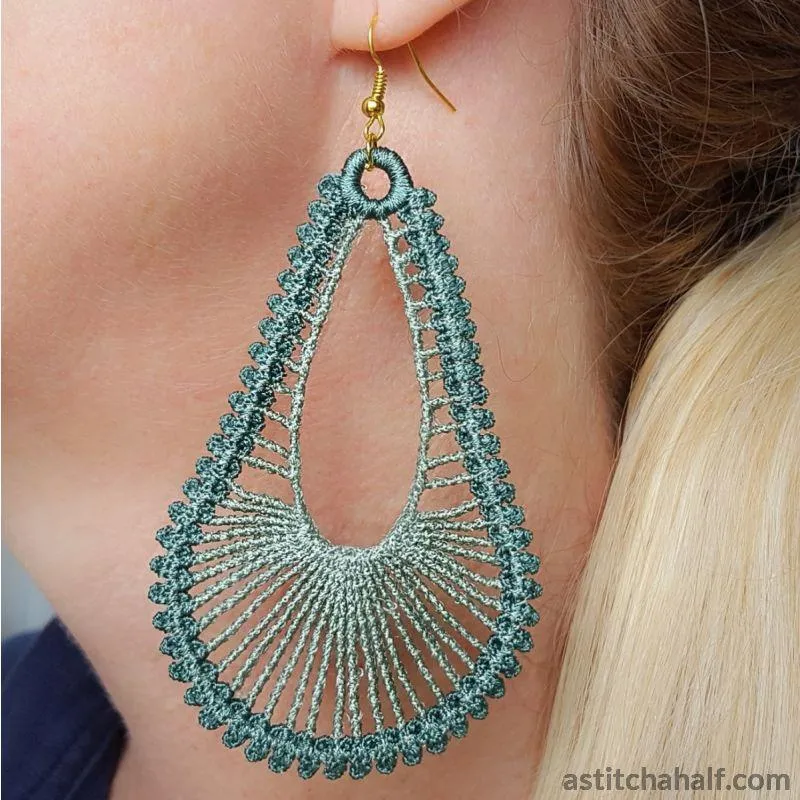 Freestanding Lace Lunar Loop Earrings