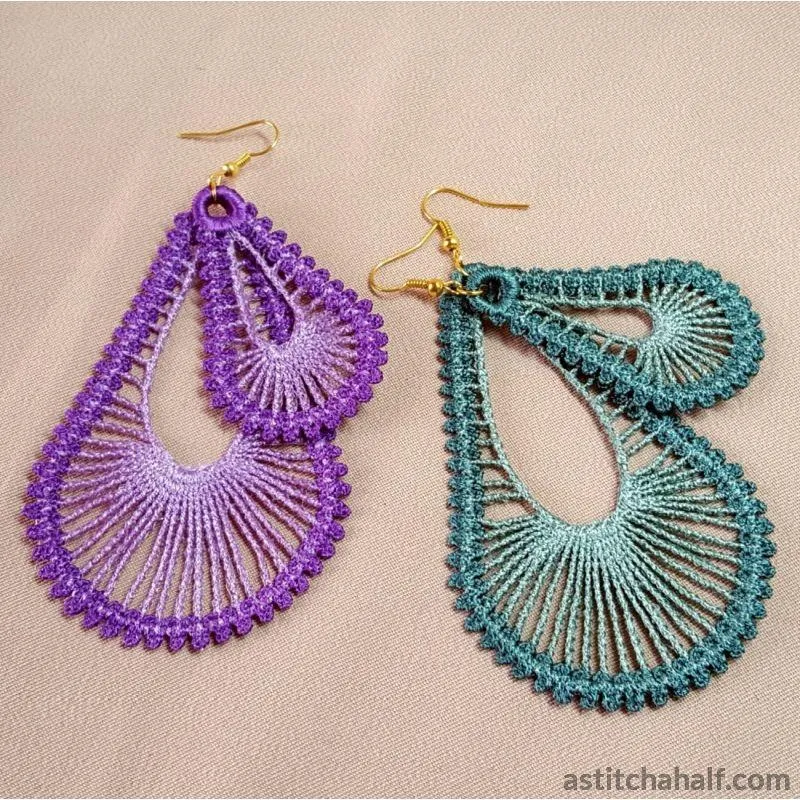 Freestanding Lace Lunar Loop Earrings