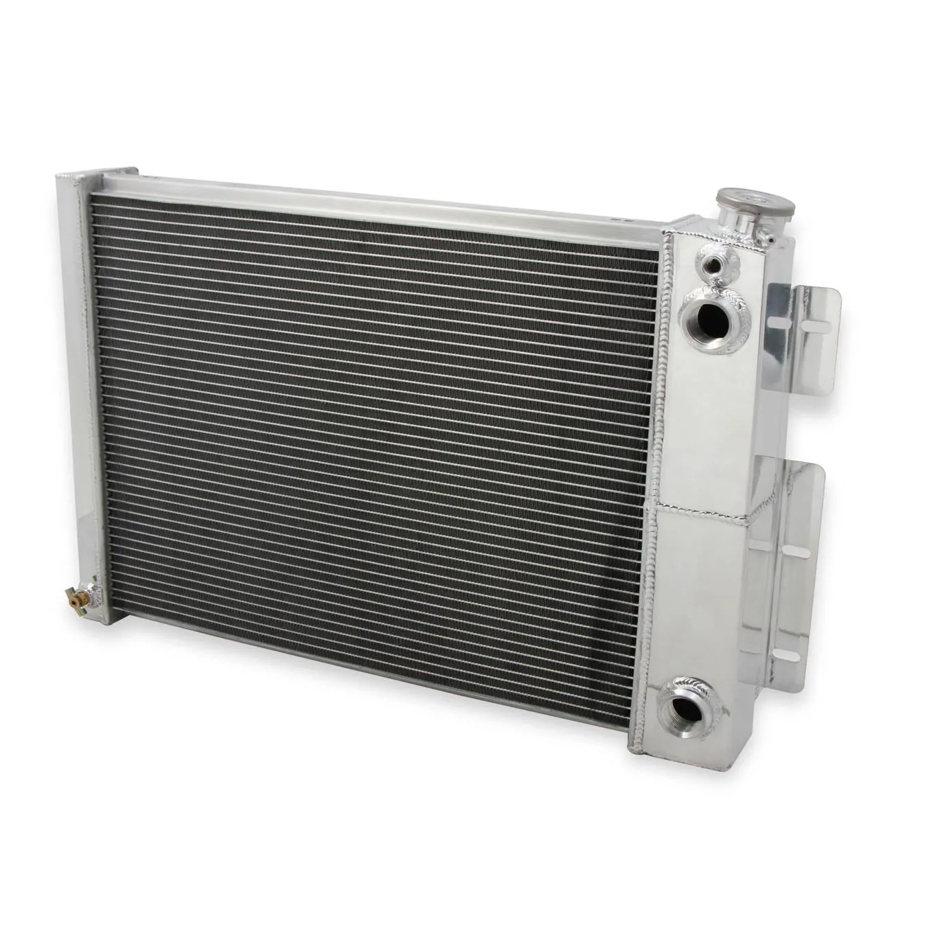 Frostbite Radiator - 26" W x 18-1/2" H x 2-7/32 - Crossflow - Passenger Side Outlet - Passenger Side Inlet - Aluminum