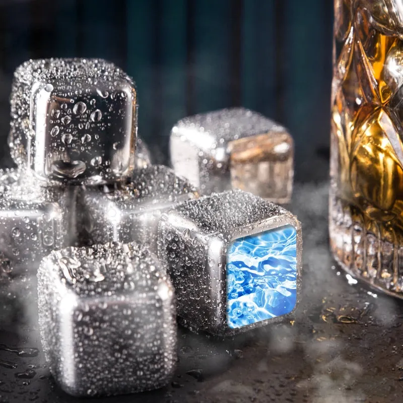 Funki Buys | Whisky Stones | Reusable Ice Cubes Set | Stainless Steel