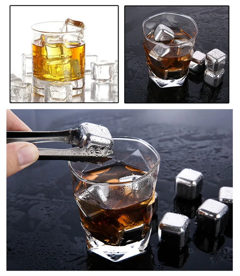 Funki Buys | Whisky Stones | Reusable Ice Cubes Set | Stainless Steel