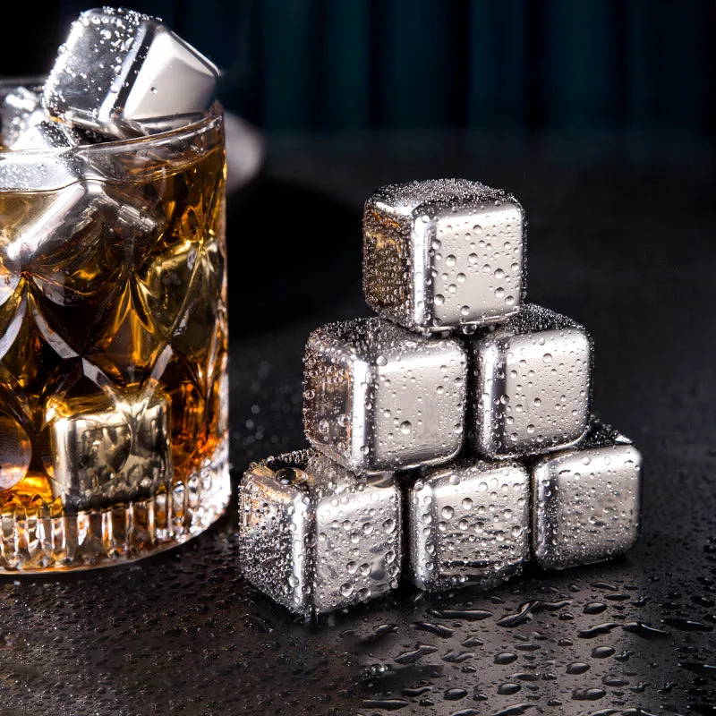 Funki Buys | Whisky Stones | Reusable Ice Cubes Set | Stainless Steel