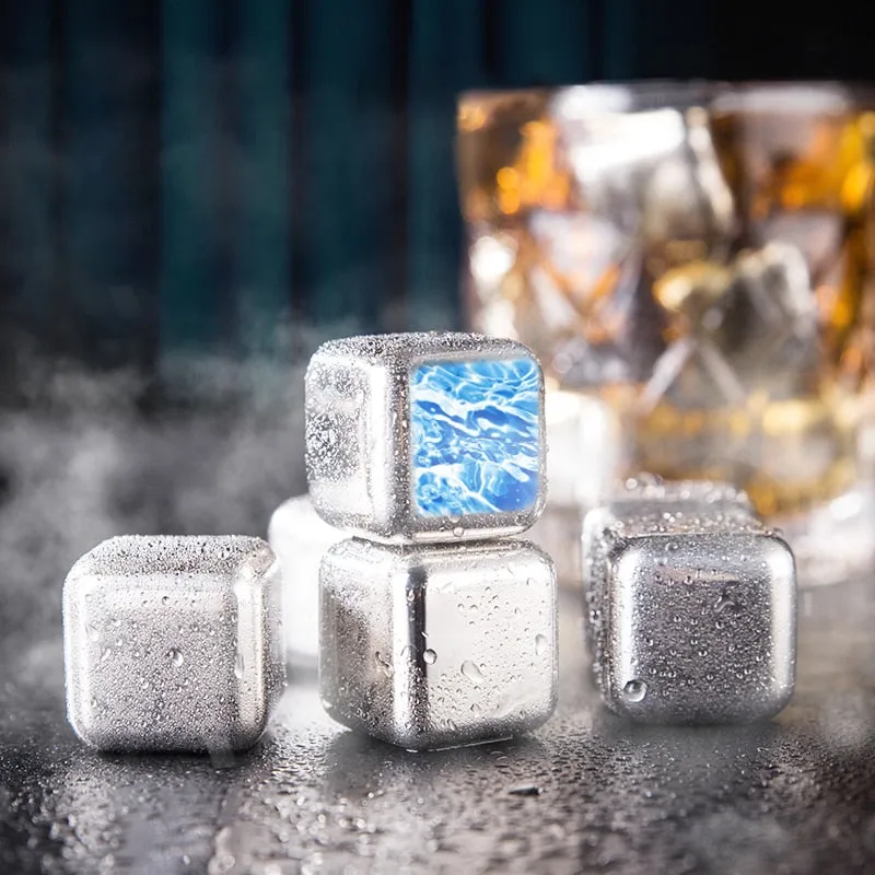 Funki Buys | Whisky Stones | Reusable Ice Cubes Set | Stainless Steel