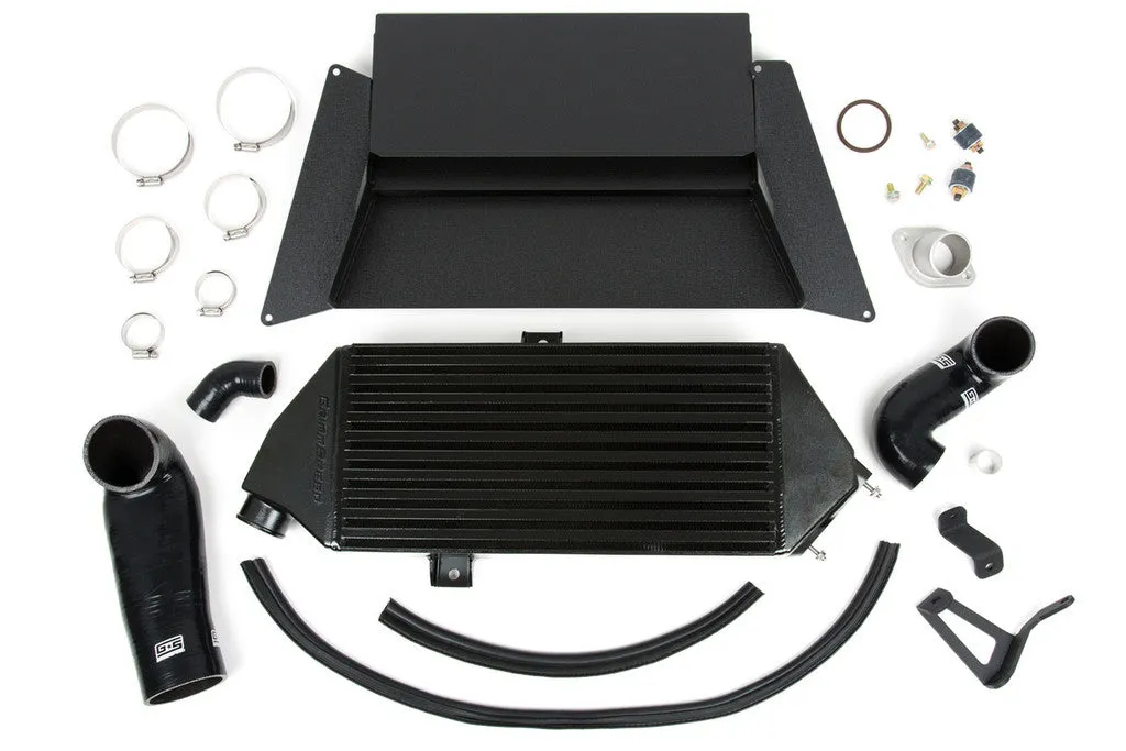 Grimmspeed Top Mount Intercooler Kit [Inc. Splitter] Thermal Dispersant BLACK - Subaru 08-14 WRX - 090044