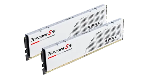 G.Skills Ripjaws S5 32GB (2x16GB) DDR5 PC5-44800 5600MHz CL36-36-36-76 1.20V Intel XMP 3.0 gaming ram memory - white