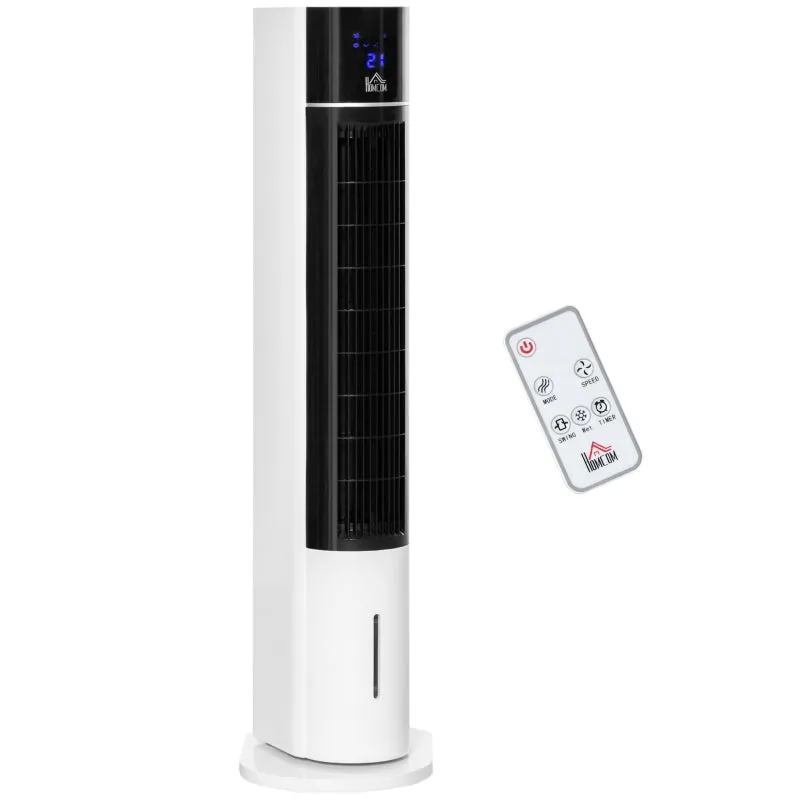HOMCOM 4-In-1 7000 BTU Air Conditioner Portable AC Unit for Cooling Dehumidifying Ventilating for Room up to 15m², with Remote Controller, 24H Timer, Window Mount Kit, R290, A Energy Efficiency