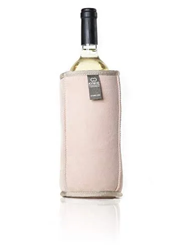 KYWIE Wine Chiller, Insulated Sheep Skin Wine Bottle Sleeve for Red & White Bottles 700mL – Pink Suede