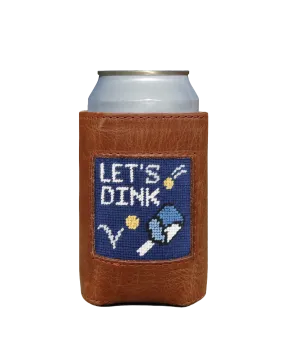 Lets Dink Leather Needlepoint Koozie