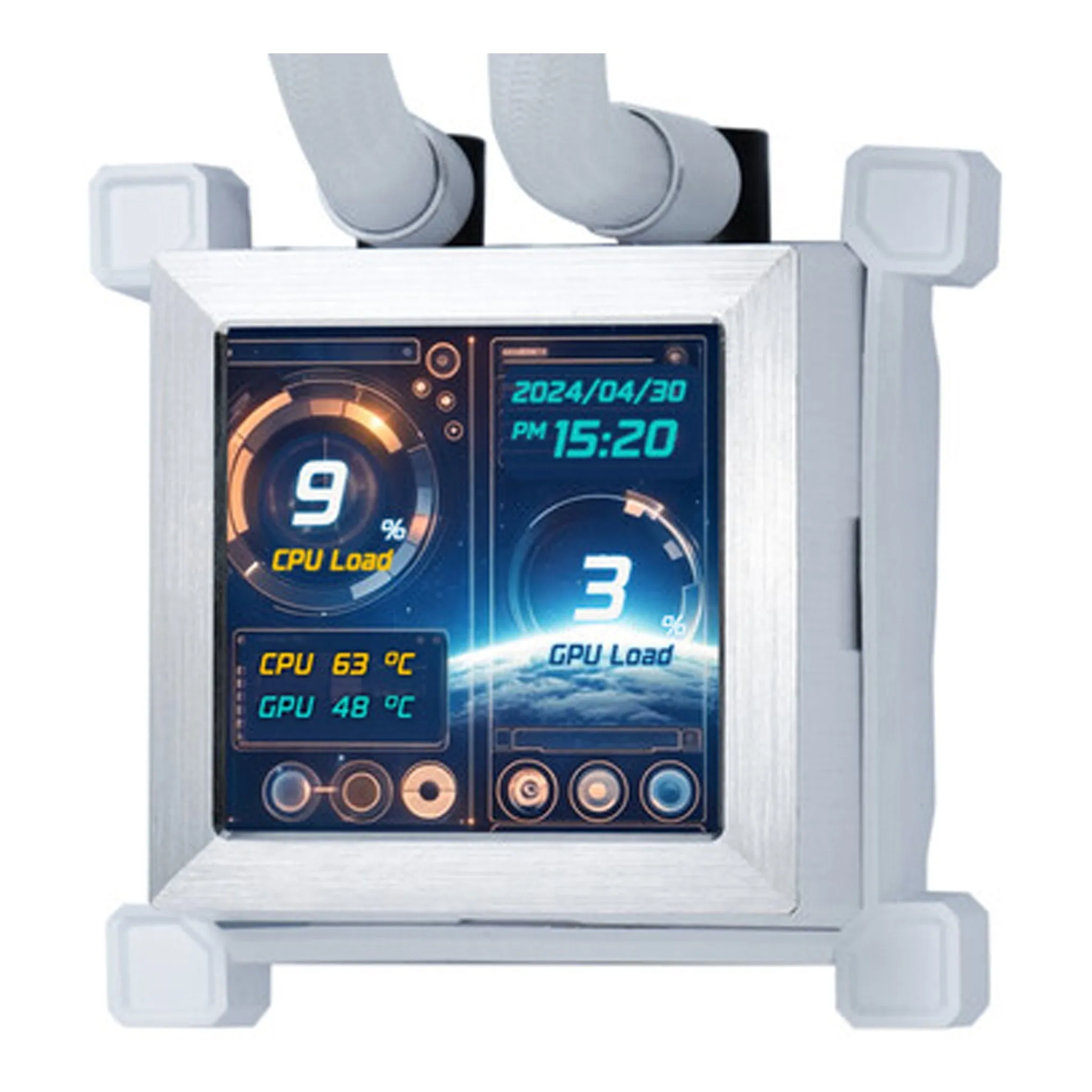 Lian Li HSLCD36RW HydroShift LCD 360R AIO Liquid CPU Cooler - White