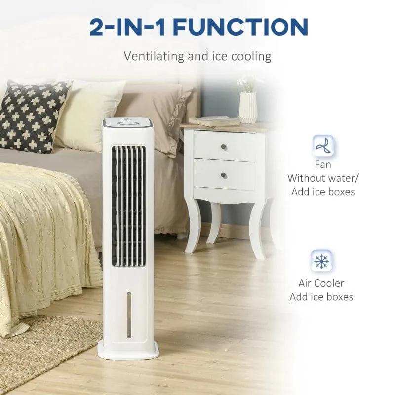 Maplin Plus 2-in-1 Oscillating Evaporative Ice Cooling Fan - White