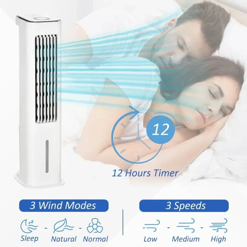 Maplin Plus 2-in-1 Oscillating Evaporative Ice Cooling Fan - White