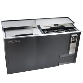Maxx Cold - MXCR65BHC Horizontal Bottle Cooler, 65"W, 17 cu. ft. Storage Capacity, in Black with Stainless Steel Top