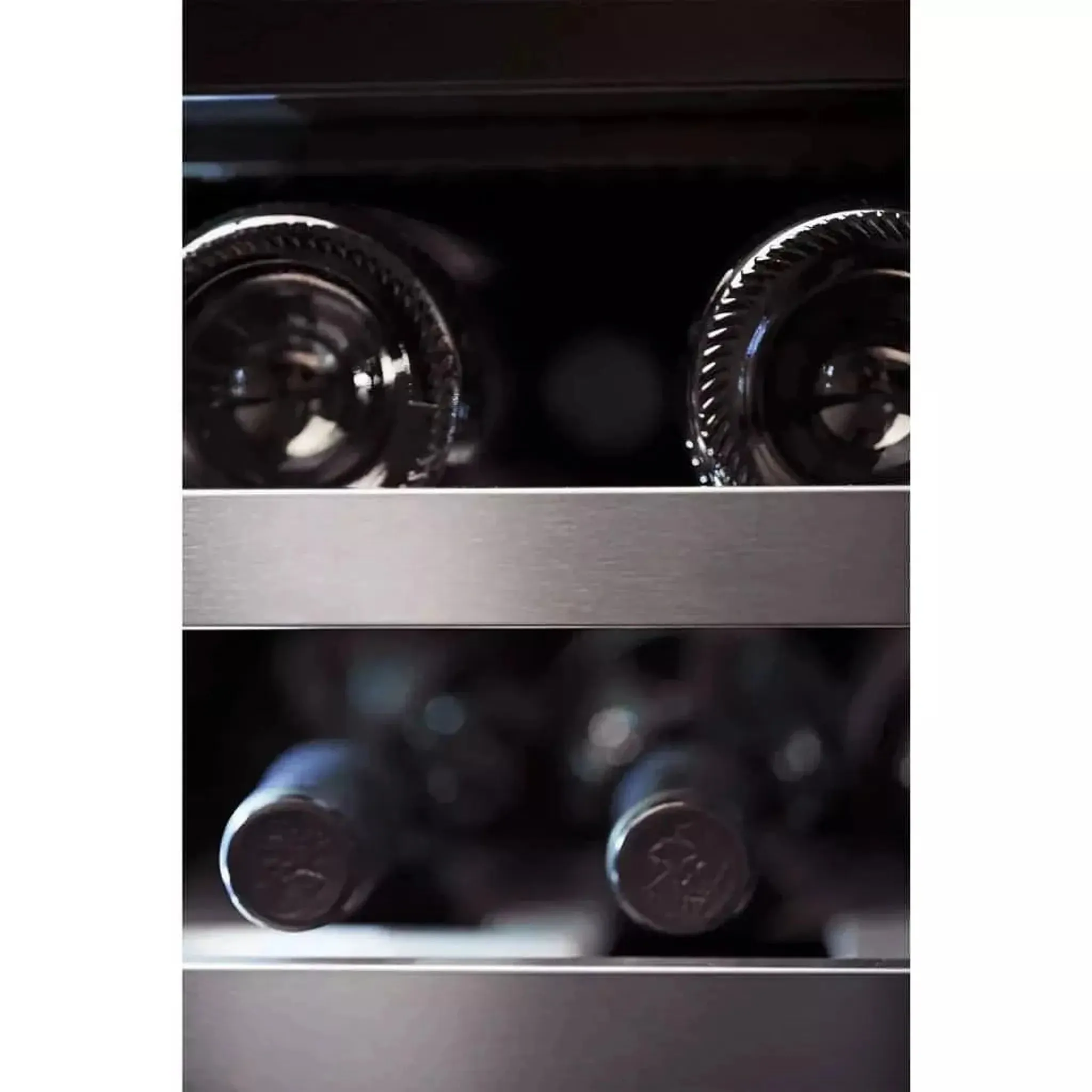 mQuvée - 600mm - Undercounter Wine Fridge - WineCave 700 60D Fullglass Black - Push/Pull - 700mm Door Height