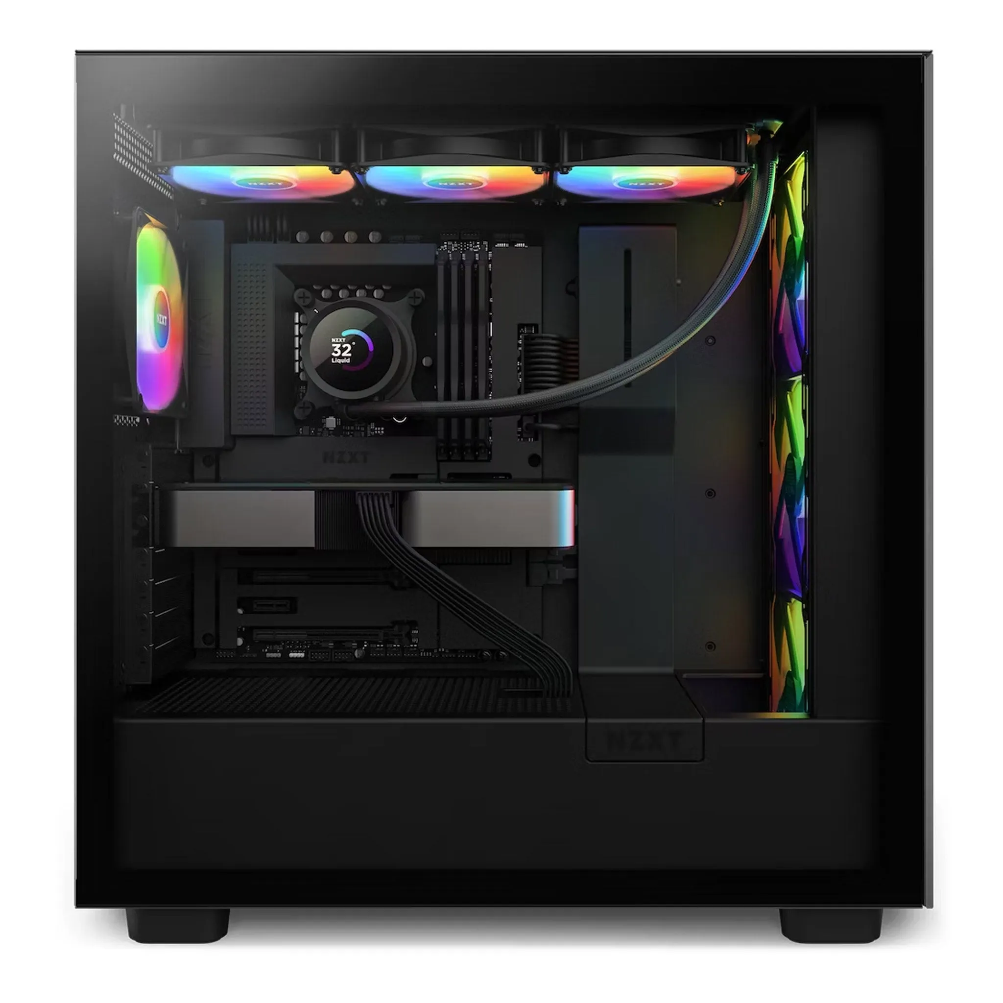 NZXT RL-KR360-B1 Kraken 360 RGB 360mm AIO Liquid Cooler with 1.54" LCD Display and RGB Fans