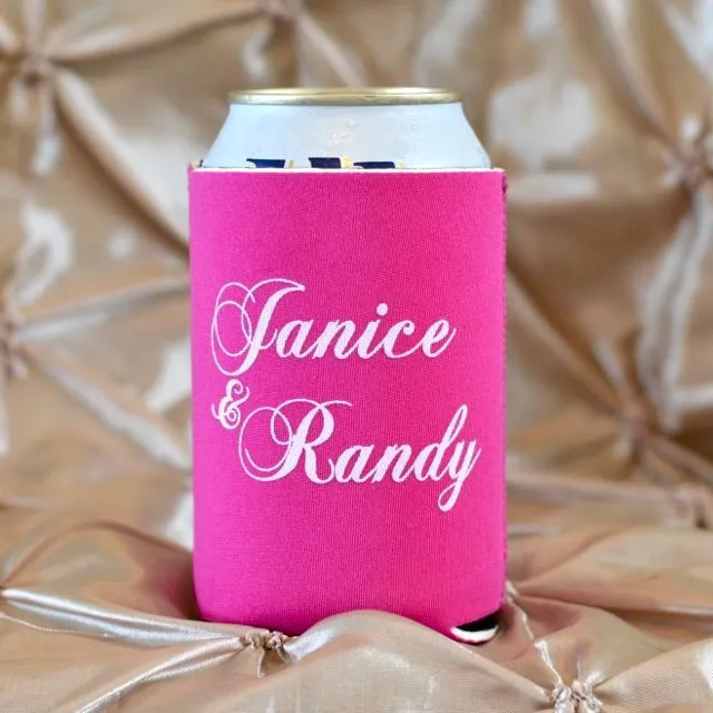 Personalized Monogram Frame Can Coolers