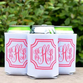Personalized Monogram Frame Can Coolers