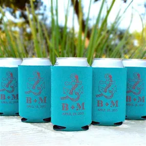 Personalized Nautical Party Can Coolers