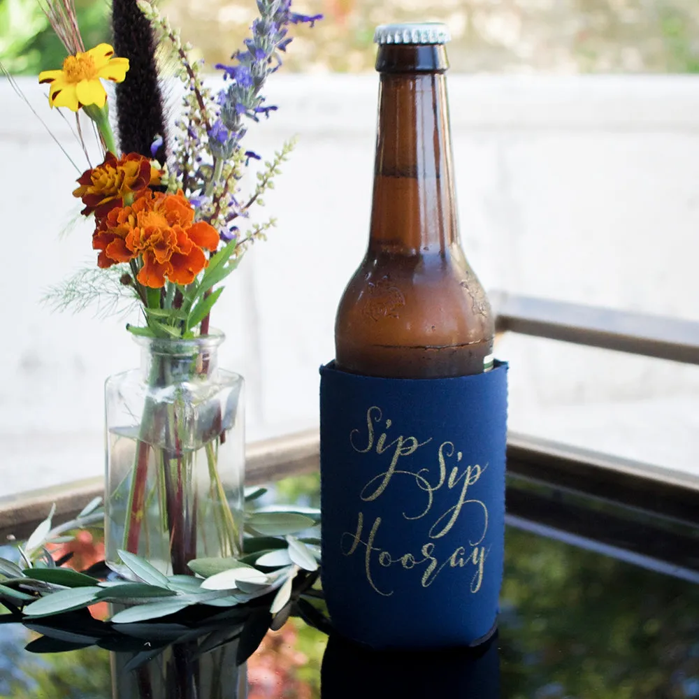 Personalized Sip Sip Hooray Can Coolers
