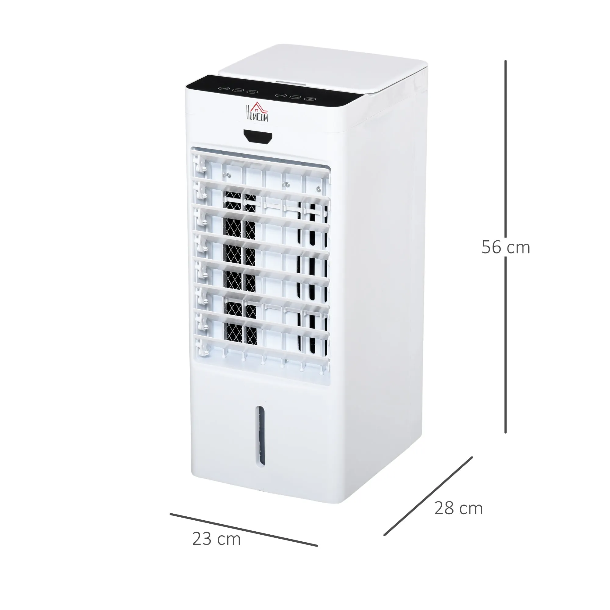 Portable Air Cooler Evaporative Cooler Humidifier with Ice Crystal Box Remote Controller 7.5 Hour Timer 3 Mode 3 Speed Swing and Ice Cooling Function for Bedroom Dorm Office White 9 Settings Fan