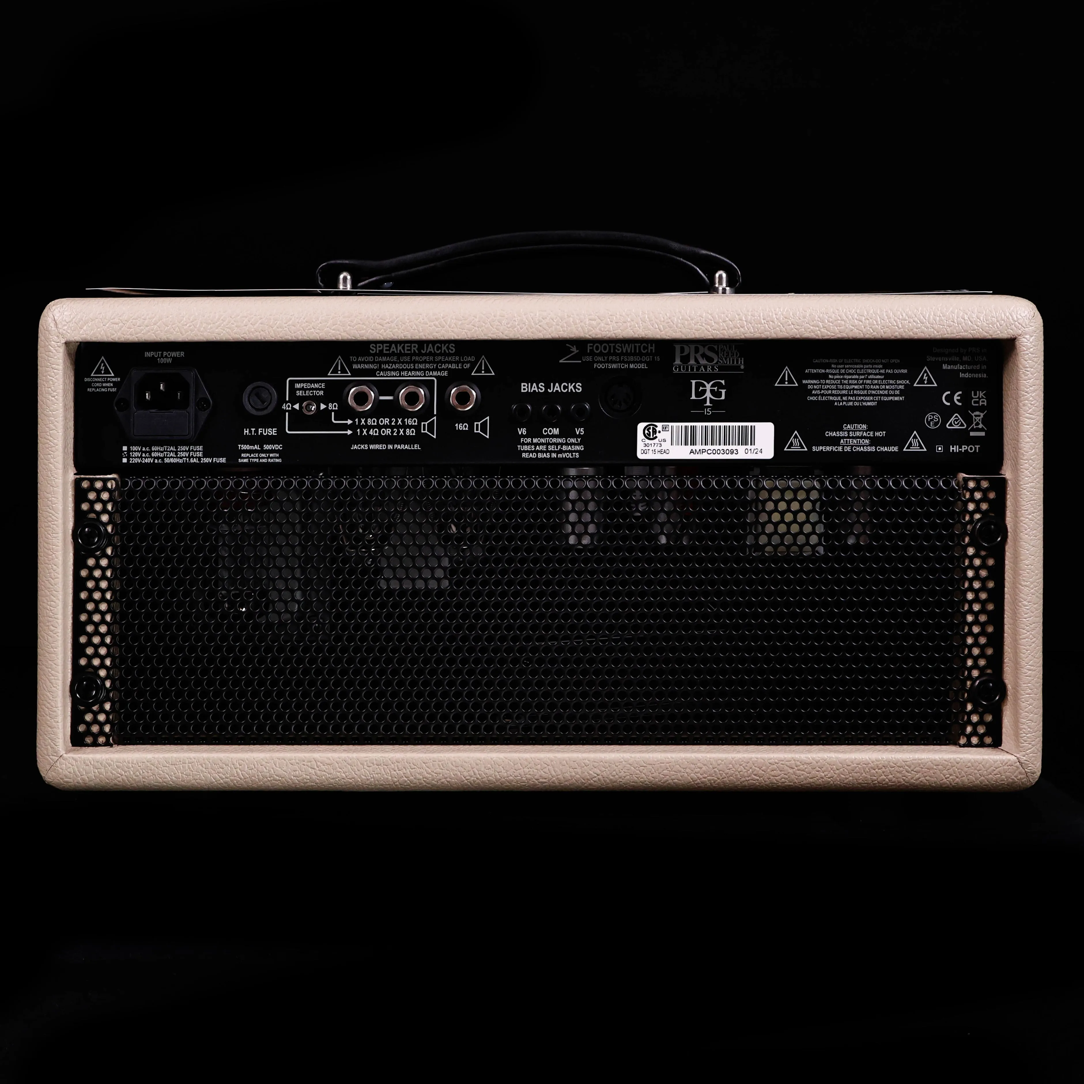 PRS David Grissom DG 15 Head w/EL84 Tubes, Blonde (AMDGHD_U7F8V)
