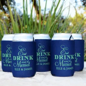 "Eat Drink & Be Married" Can Coolers