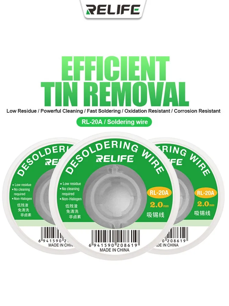 RELIFE RL-20A Soldering Tape Efficient Tin Removal Wire