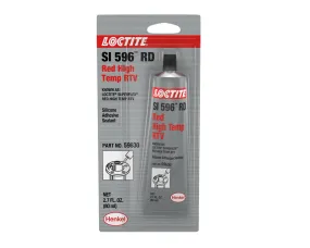 Sealant - Loctite® 596 Red High Temp RTV Silicone Adhesive Sealant, 80mL Tube, 135507