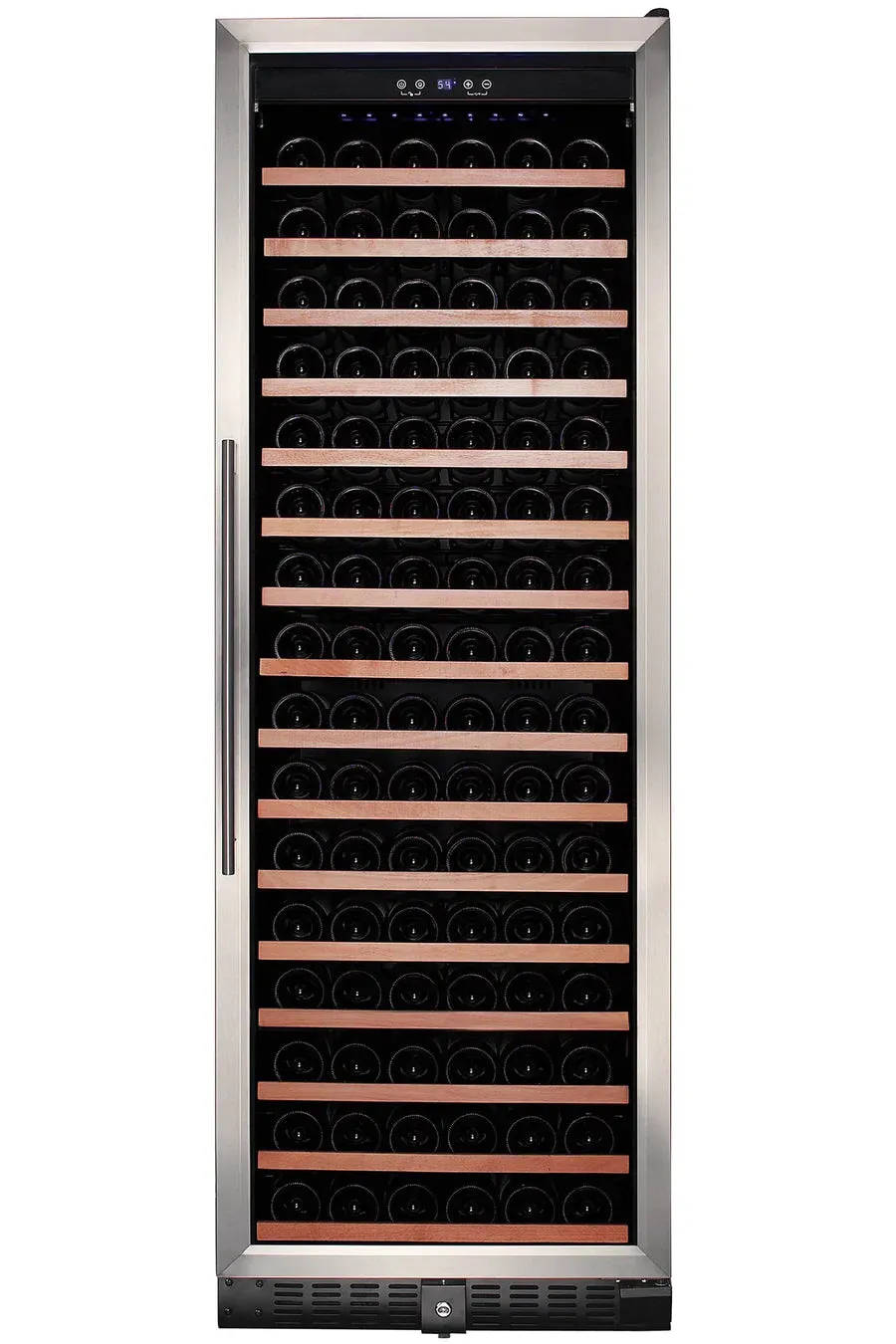 Smith & Hanks 166 Bottle Single Zone Wine Cooler, Stainless Steel Door Trim