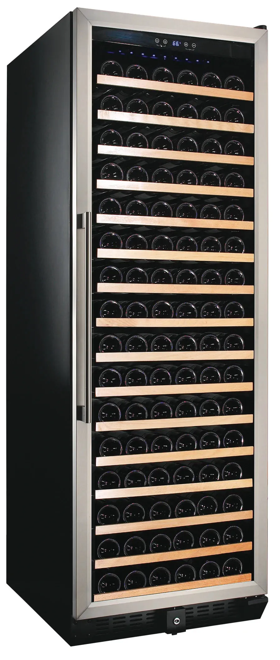 Smith & Hanks 166 Bottle Single Zone Wine Cooler, Stainless Steel Door Trim