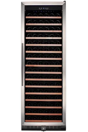 Smith & Hanks 166 Bottle Single Zone Wine Cooler, Stainless Steel Door Trim