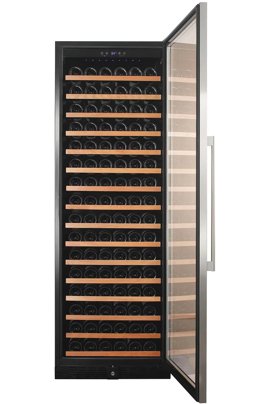 Smith & Hanks 166 Bottle Single Zone Wine Cooler, Stainless Steel Door Trim