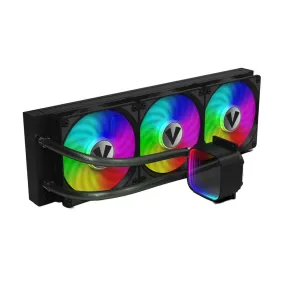Vida Aquilo 360mm ARGB Liquid CPU Cooler, 3x ARGB PWM Fans, Infinity Mirror RGB Pump Head, Black