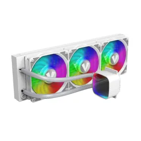 Vida Aquilo 360mm ARGB Liquid CPU Cooler, 3x ARGB PWM Fans, Infinity Mirror RGB Pump Head, White