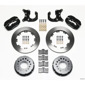 Wilwood Dynalite Pro Series Rear Brake Kit - Black - Plain Face Rotor - 8.8 Ford